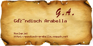 Gündisch Arabella névjegykártya